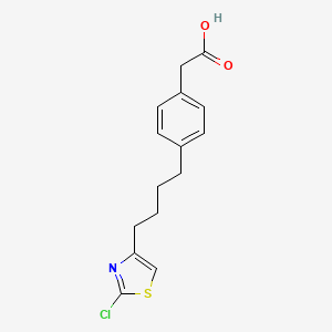 molecular formula C15H16ClNO2S B6607056 2-{4-[4-(2-chloro-1,3-thiazol-4-yl)butyl]phenyl}acetic acid CAS No. 2839138-50-8