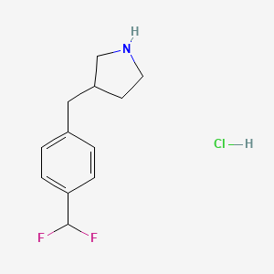 3-{[4-(difluoromethyl)phenyl]methyl}pyrrolidine hydrochloride