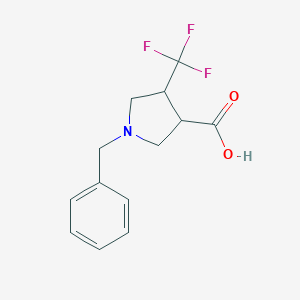 molecular formula C13H14F3NO2 B066071 1-苄基-4-(三氟甲基)吡咯烷-3-羧酸 CAS No. 169750-31-6