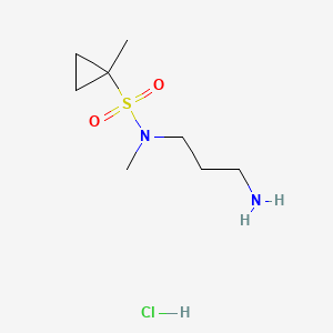 N-(3-aminopropyl)-N,1-dimethylcyclopropane-1-sulfonamide hydrochloride