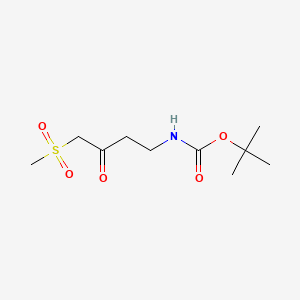 tert-butylN-(4-methanesulfonyl-3-oxobutyl)carbamate