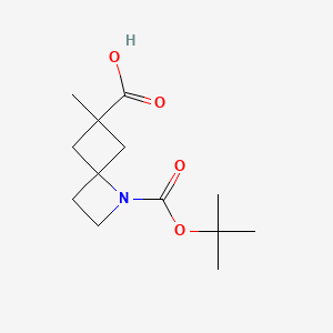 1-[(tert-butoxy)carbonyl]-6-methyl-1-azaspiro[3.3]heptane-6-carboxylic acid, Mixture of diastereomers