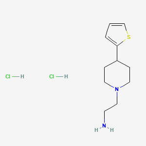 2-[4-(thiophen-2-yl)piperidin-1-yl]ethan-1-amine dihydrochloride