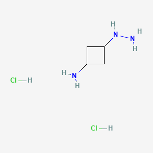 3-hydrazinylcyclobutan-1-aminedihydrochloride,Mixtureofdiastereomers