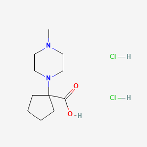 molecular formula C11H22Cl2N2O2 B6607154 1-(4-methylpiperazin-1-yl)cyclopentane-1-carboxylic acid dihydrochloride CAS No. 2839143-06-3