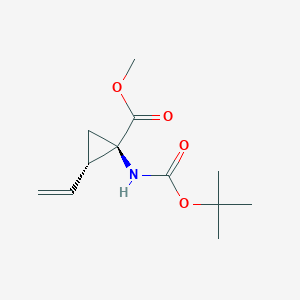 molecular formula C12H19NO4 B066072 (1R,2S)-Methyl 1-((tert-butoxycarbonyl)amino)-2-vinylcyclopropanecarboxylate CAS No. 159622-09-0