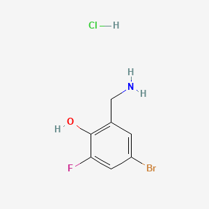 molecular formula C7H8BrClFNO B6607203 2-(aminomethyl)-4-bromo-6-fluorophenol hydrochloride CAS No. 2839156-85-1