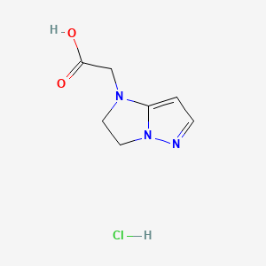 molecular formula C7H10ClN3O2 B6607207 2-{1H,2H,3H-pyrazolo[1,5-a]imidazol-1-yl}aceticacidhydrochloride CAS No. 2839139-60-3