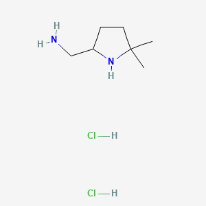 molecular formula C7H18Cl2N2 B6607223 1-(5,5-dimethylpyrrolidin-2-yl)methanamine dihydrochloride CAS No. 2839156-74-8