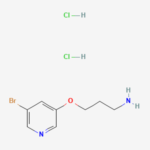 molecular formula C8H13BrCl2N2O B6607265 3-[(5-bromopyridin-3-yl)oxy]propan-1-amine dihydrochloride CAS No. 2839156-26-0