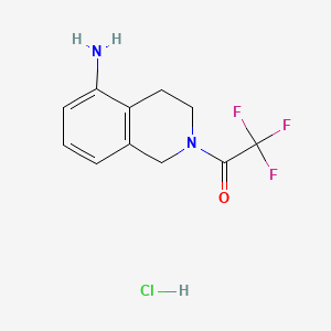 molecular formula C11H12ClF3N2O B6607320 1-(5-amino-1,2,3,4-tetrahydroisoquinolin-2-yl)-2,2,2-trifluoroethan-1-one hydrochloride CAS No. 2839157-35-4