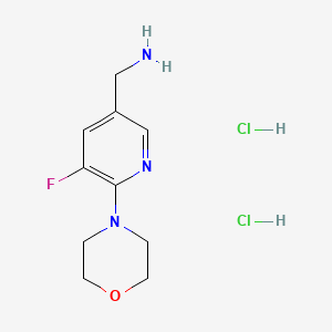 1-[5-fluoro-6-(morpholin-4-yl)pyridin-3-yl]methanamine dihydrochloride