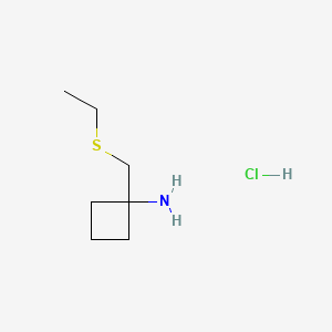 1-[(ethylsulfanyl)methyl]cyclobutan-1-amine hydrochloride