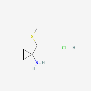 molecular formula C5H12ClNS B6607393 1-[(methylsulfanyl)methyl]cyclopropan-1-amine hydrochloride CAS No. 2451125-13-4