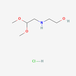 molecular formula C6H16ClNO3 B6607416 2-[(2,2-dimethoxyethyl)amino]ethan-1-ol hydrochloride CAS No. 2839157-39-8