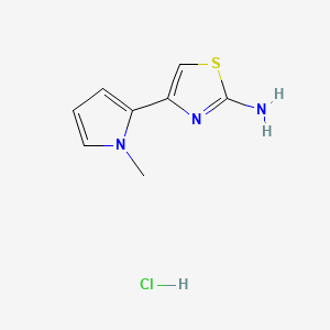 molecular formula C8H10ClN3S B6607429 4-(1-methyl-1H-pyrrol-2-yl)-1,3-thiazol-2-amine hydrochloride CAS No. 136382-22-4