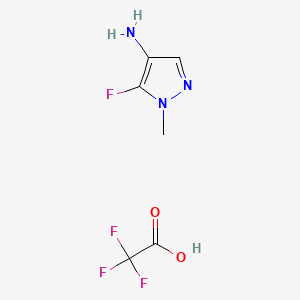 5-fluoro-1-methyl-1H-pyrazol-4-amine, trifluoroacetic acid