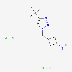 molecular formula C11H22Cl2N4 B6607449 3-[(4-tert-butyl-1H-1,2,3-triazol-1-yl)methyl]cyclobutan-1-amine dihydrochloride, Mixture of diastereomers CAS No. 2839156-32-8