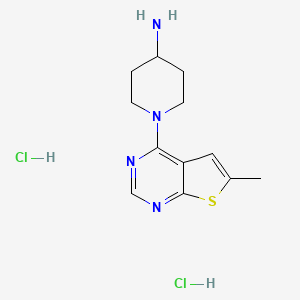 molecular formula C12H18Cl2N4S B6607473 1-{6-methylthieno[2,3-d]pyrimidin-4-yl}piperidin-4-amine dihydrochloride CAS No. 2839139-83-0