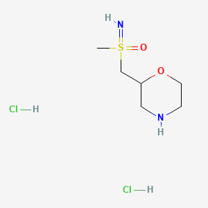 molecular formula C6H16Cl2N2O2S B6607489 imino(methyl)[(morpholin-2-yl)methyl]-lambda6-sulfanone dihydrochloride CAS No. 2839156-49-7