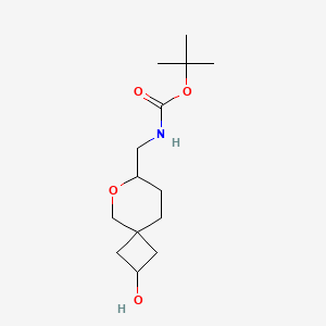 molecular formula C14H25NO4 B6607507 tert-butyl N-({2-hydroxy-6-oxaspiro[3.5]nonan-7-yl}methyl)carbamate CAS No. 2580222-55-3