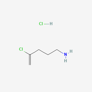 molecular formula C5H11Cl2N B6607531 4-chloropent-4-en-1-amine hydrochloride CAS No. 2839143-29-0