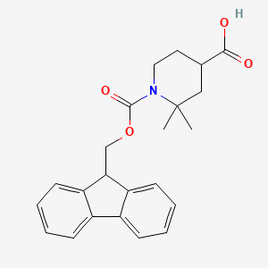 molecular formula C23H25NO4 B6607537 1-{[(9H-fluoren-9-yl)methoxy]carbonyl}-2,2-dimethylpiperidine-4-carboxylic acid CAS No. 2580244-34-2