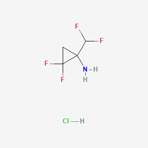 1-(difluoromethyl)-2,2-difluorocyclopropan-1-amine hydrochloride