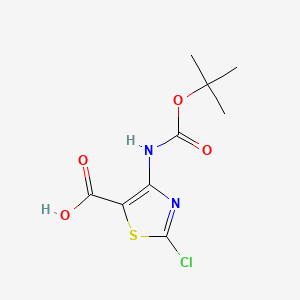 molecular formula C9H11ClN2O4S B6607573 4-{[(tert-butoxy)carbonyl]amino}-2-chloro-1,3-thiazole-5-carboxylic acid CAS No. 2580239-50-3