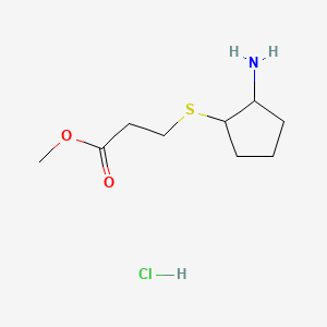 methyl 3-[(2-aminocyclopentyl)sulfanyl]propanoate hydrochloride