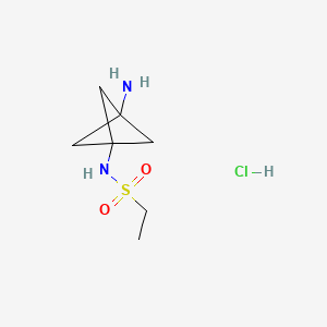 molecular formula C7H15ClN2O2S B6607584 N-{3-aminobicyclo[1.1.1]pentan-1-yl}ethane-1-sulfonamide hydrochloride CAS No. 2839138-95-1