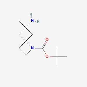 tert-butyl 6-amino-6-methyl-1-azaspiro[3.3]heptane-1-carboxylate