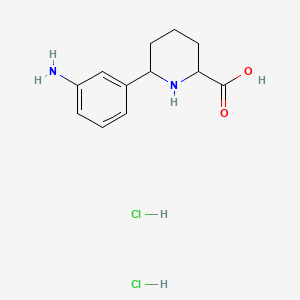 6-(3-aminophenyl)piperidine-2-carboxylic acid dihydrochloride