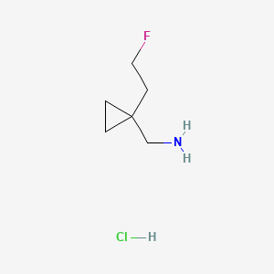 molecular formula C6H13ClFN B6607727 1-[1-(2-fluoroethyl)cyclopropyl]methanaminehydrochloride CAS No. 2839139-66-9