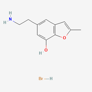 molecular formula C11H14BrNO2 B6607910 5-(2-aminoethyl)-2-methyl-1-benzofuran-7-ol hydrobromide CAS No. 2567503-35-7