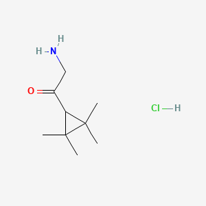 molecular formula C9H18ClNO B6607950 2-amino-1-(2,2,3,3-tetramethylcyclopropyl)ethan-1-onehydrochloride CAS No. 2839139-70-5