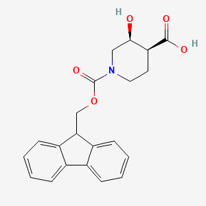 molecular formula C21H21NO5 B6607957 rac-(3R,4R)-1-{[(9H-fluoren-9-yl)methoxy]carbonyl}-3-hydroxypiperidine-4-carboxylic acid CAS No. 2672502-24-6