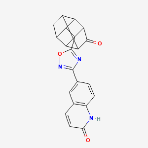 6-(5-{10-oxopentacyclo[5.3.0.0^{2,5}.0^{3,9}.0^{4,8}]decan-3-yl}-1,2,4-oxadiazol-3-yl)-1,2-dihydroquinolin-2-one