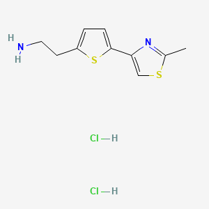 molecular formula C10H14Cl2N2S2 B6608007 2-[5-(2-methyl-1,3-thiazol-4-yl)thiophen-2-yl]ethan-1-amine dihydrochloride CAS No. 2866334-24-7