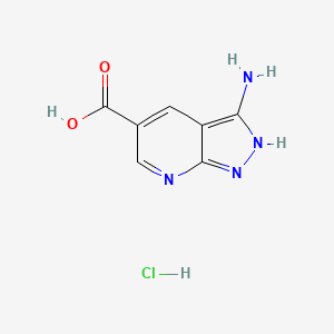 molecular formula C7H7ClN4O2 B6608008 3-amino-1H-pyrazolo[3,4-b]pyridine-5-carboxylic acid hydrochloride CAS No. 2866308-85-0