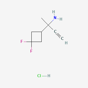 molecular formula C8H12ClF2N B6608037 2-(3,3-difluorocyclobutyl)but-3-yn-2-amine hydrochloride CAS No. 2839139-48-7