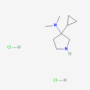 molecular formula C9H20Cl2N2 B6608041 3-cyclopropyl-N,N-dimethylpyrrolidin-3-amine dihydrochloride CAS No. 2839144-68-0