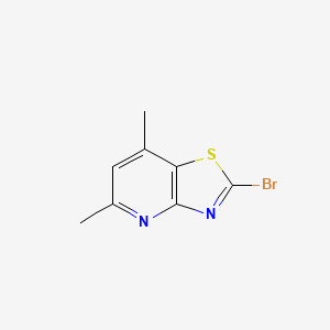 molecular formula C8H7BrN2S B6608057 2-bromo-5,7-dimethyl-[1,3]thiazolo[4,5-b]pyridine CAS No. 2839156-73-7