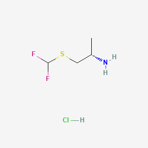 molecular formula C4H10ClF2NS B6608063 (2S)-1-[(difluoromethyl)sulfanyl]propan-2-aminehydrochloride CAS No. 2839129-03-0