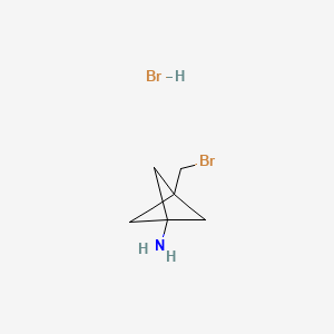 molecular formula C6H11Br2N B6608080 3-(bromomethyl)bicyclo[1.1.1]pentan-1-aminehydrobromide CAS No. 2839143-12-1