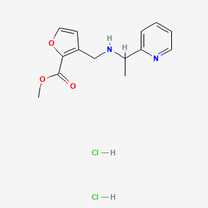 molecular formula C14H18Cl2N2O3 B6608095 methyl 3-({[1-(pyridin-2-yl)ethyl]amino}methyl)furan-2-carboxylate dihydrochloride CAS No. 2839139-46-5