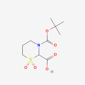 molecular formula C10H17NO6S B6608096 3-[(tert-butoxy)carbonyl]-1,1-dioxo-1lambda6,3-thiazinane-2-carboxylic acid CAS No. 2839138-46-2