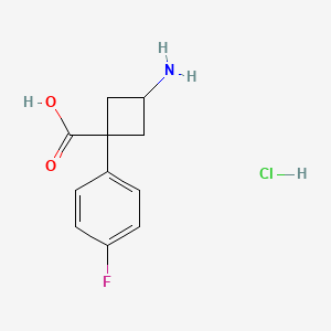 rac-(1r,3r)-3-amino-1-(4-fluorophenyl)cyclobutane-1-carboxylicacidhydrochloride