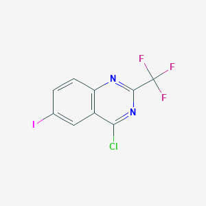 B066086 4-Chloro-6-iodo-2-(trifluoromethyl)quinazoline CAS No. 179598-70-0