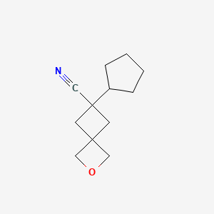B6608627 6-cyclopentyl-2-oxaspiro[3.3]heptane-6-carbonitrile CAS No. 2866334-61-2